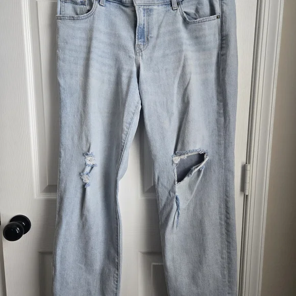 Old Navy Jeans Old Navy Low Rise Light Blue Distressed Jeans